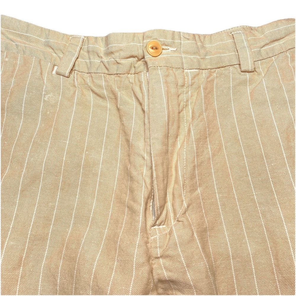 Bills Khakis M3 Pants 34 (34x37.5 unhemmed) Linen Blend Orange Stripe